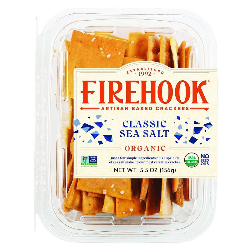slide 1 of 5, Firehook Crackers Classic Sea Salt - 5.5oz, 5.5 oz