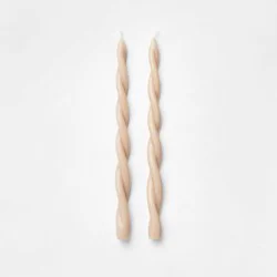 Threshold designed w/Studio McGee 2pk Taper Light Pink Twist - Threshold™ Designed by Studio McGee