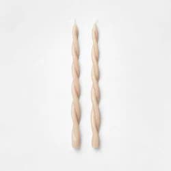 Threshold designed w/Studio McGee 2pk Taper Light Pink Twist - Threshold™ Designed by Studio McGee