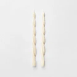 Threshold designed w/Studio McGee 2pk Taper Cream Twist - Threshold™ Designed by Studio McGee