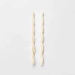 Threshold designed w/Studio McGee 2pk Taper Cream Twist - Threshold™ Designed by Studio McGee