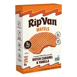 Rip Van Wafels Dutch Caramel & Vanilla Stroopwafels - 6.96oz/6ct