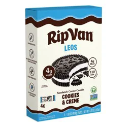 Rip van Wafels Rip Van Leos Cookies and Cream Sandwich Cookies - 6.76oz/4ct