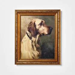 Threshold designed w/Studio McGee 10"x12" Dog Wall Art Gold - Threshold™ designed with Studio McGee