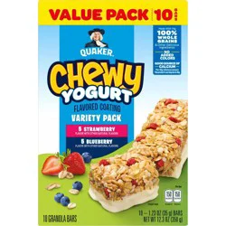 Quaker Chewy Yogurt Variety Pack Granola Snack Bars - 12.3oz/10ct