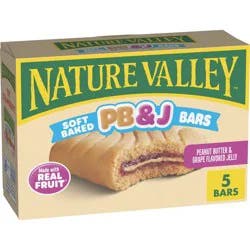 Nature Valley Soft Baked Peanut Butter & Jelly Grape Snack Bars - 9.7oz/5ct