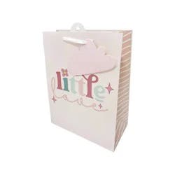 Bows And Sparkles Medium 'Little Love' Baby Gift Bag with Tag Pink