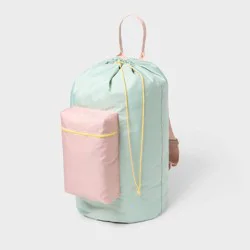 XL Laundry Backpack Green and Pink - Brightroom™