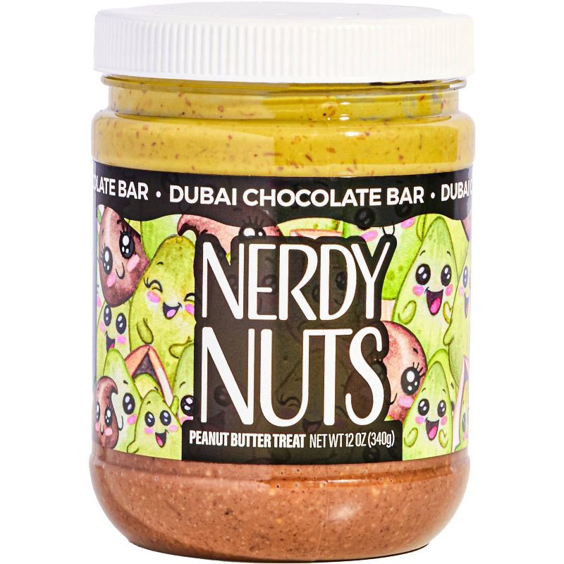 slide 1 of 7, Nerdy Nuts Dubai Chocolate Bar Peanut Butter Treat - 12oz, 12 oz