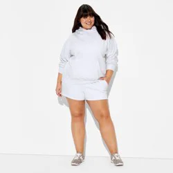 Women's Hooded Oversized Pullover Sweatshirt - Wild Fable™ Heather Gray XXL