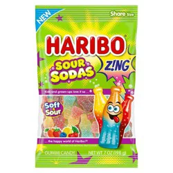 HARIBO Sour Soda Pops Candy Bag - 7oz