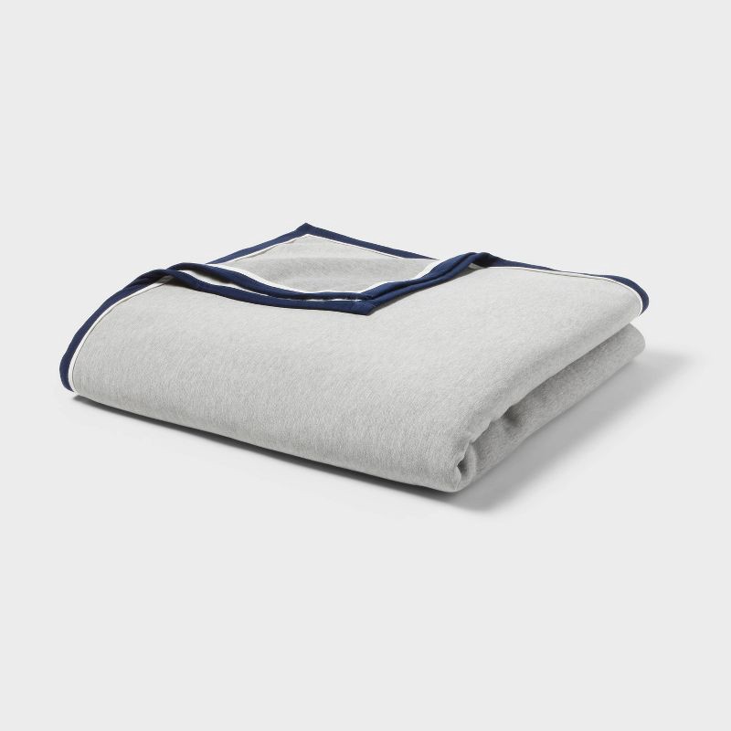 slide 1 of 4, Twin/Twin XL Sweatshirt Bed Blanket Gray - Room Essentials™, 1 ct