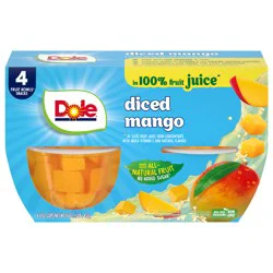 Dole Diced Mango in 100% Fruit Juice 4ct-4oz Cups