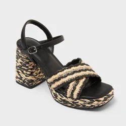 Women's Bailey Almond Toe Platform Heels - Universal Thread™ Black 7