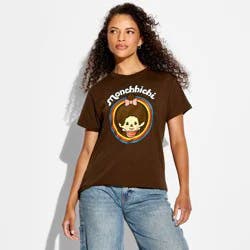 Women's Monchhichi Short Sleeve Graphic T-Shirt - Brown XL