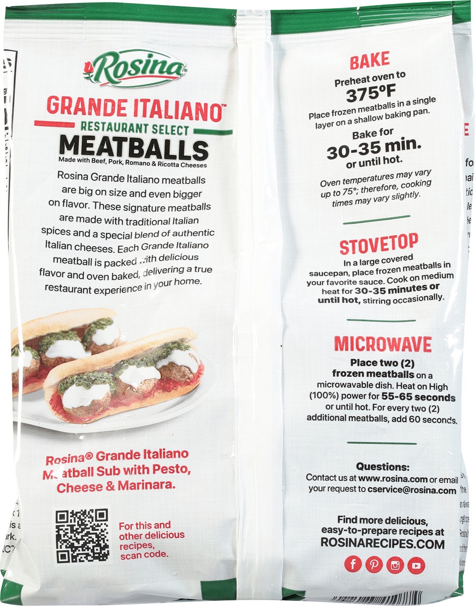 slide 3 of 13, Rosina Grande Italiano Meatballs Dinner Sized 21 oz, 21 oz