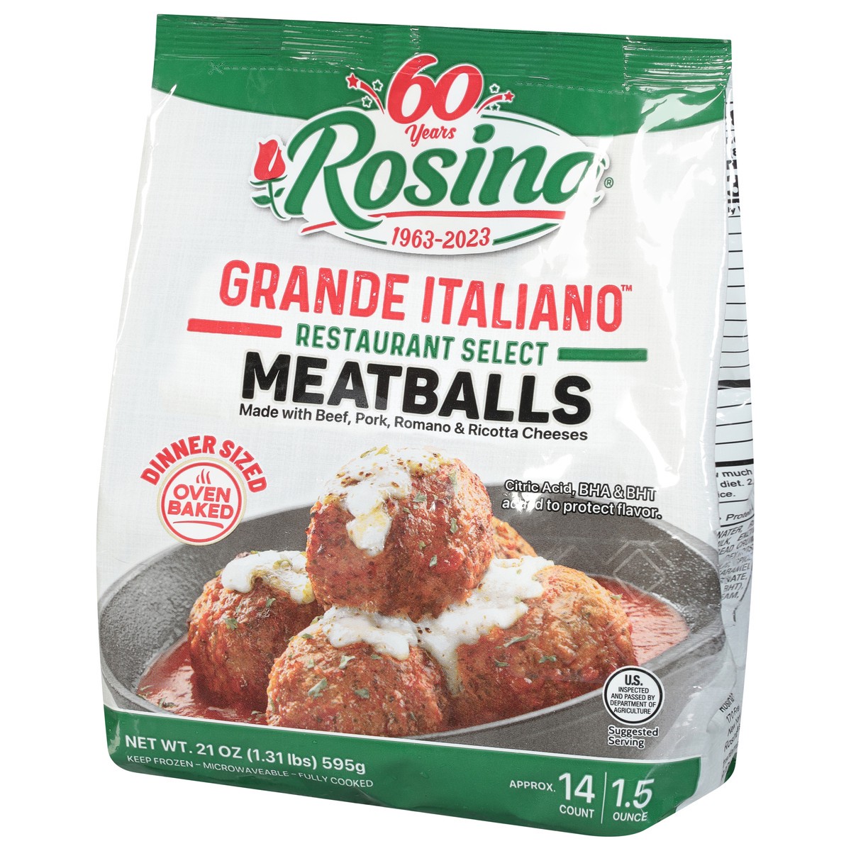 slide 5 of 13, Rosina Grande Italiano Meatballs Dinner Sized 21 oz, 21 oz