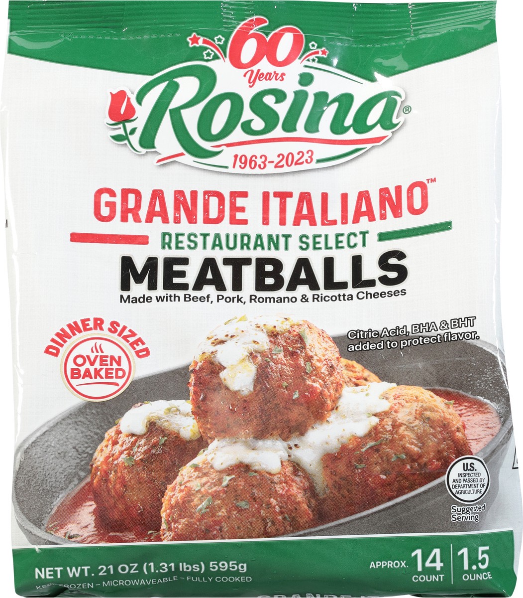 slide 4 of 13, Rosina Grande Italiano Meatballs Dinner Sized 21 oz, 21 oz