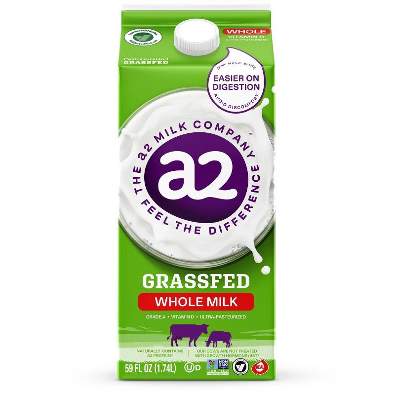 slide 1 of 6, a2 Milk Whole Milk - 59 fl oz, 59 fl oz