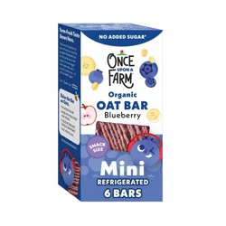 Once Upon a Farm Organic Blueberry Mini Refrigerated Oat Snack Bars - 4.7oz/6pk