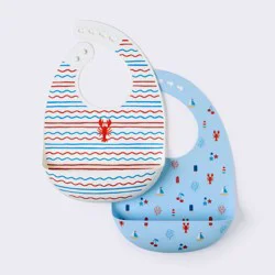 Silicone Bibs, 4th of July - Americana - 2pk - Cloud Island™