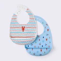 Silicone Bibs, 4th of July - Americana - 2pk - Cloud Island™