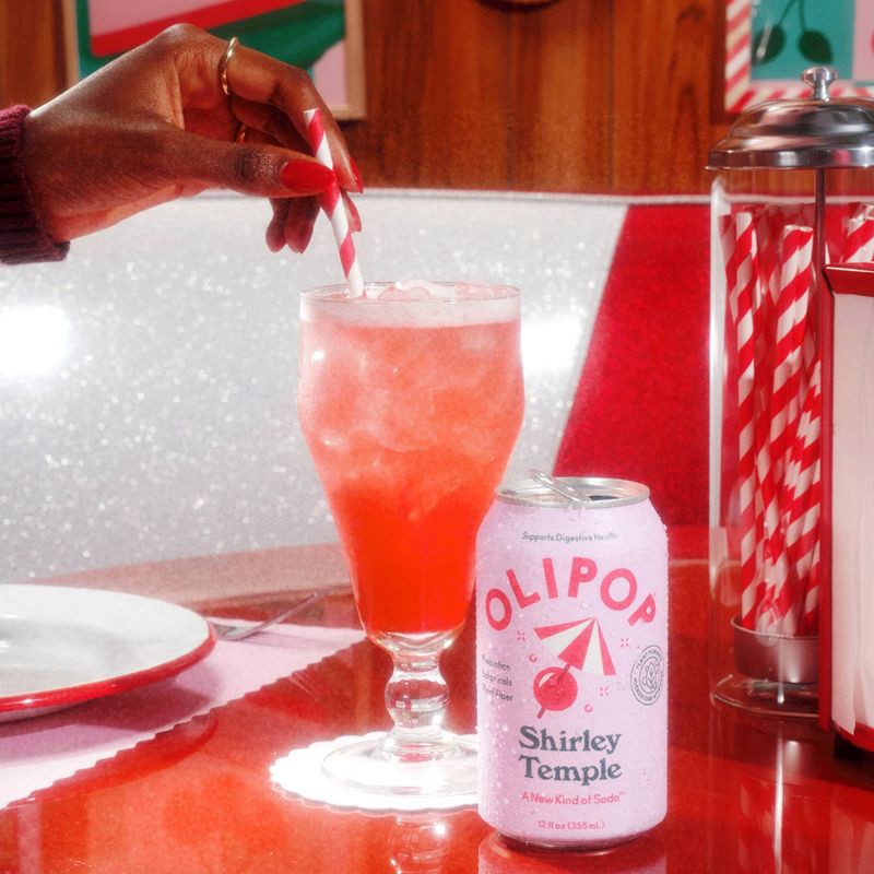 slide 3 of 6, Olipop Shirley Temple Prebiotic Soda - 12 fl oz Can, 12 fl oz