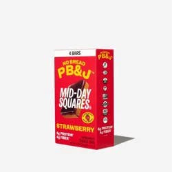 Mid-Day Squares Strawberry No Bread PB&J Refrigerated Snack Bars - 4.9oz/4pk