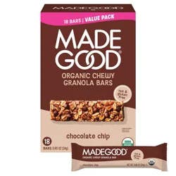MadeGood Chocolate Chip Granola Bars Value Pack - 15.3oz/18ct