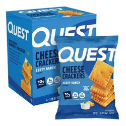 Quest Nutrition Zesty Ranch Cheese Crackers Snack Bars - 10g Protein - 4.23oz/4pk