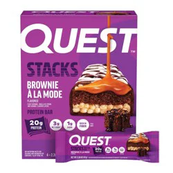 Quest Nutrition Brownie la Mode Stacks Protein Bars - 20g Protein - 9.45oz/4pk