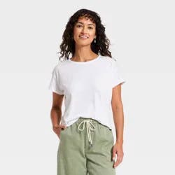 Women's Short Sleeve Crewneck T-Shirt - Universal Thread™ White L