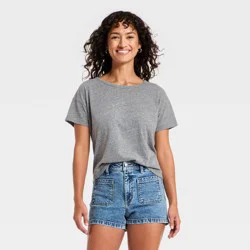 Women's Short Sleeve Crewneck T-Shirt - Universal Thread™ Gray XL