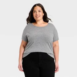Women's Short Sleeve Crewneck T-Shirt - Universal Thread™ Gray XXL