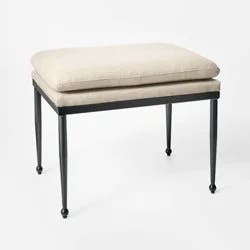 Threshold designed w/Studio McGee Edgehill Pillow Top Ottoman with Metal Legs Beige - Threshold™ designed with Studio McGee Fully Assembled
