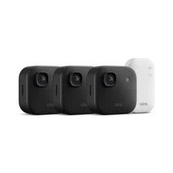 Amazon Blink Outdoor 2K+ Wireless Smart Security Camera, 2K Video Resolution, Enhanced Audio. Sync Module Core included. 3 Camera system - Black