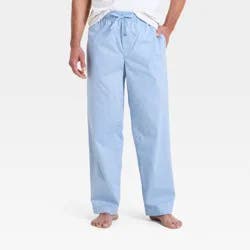 Men's Poplin Woven Pajama Pants - Goodfellow & Co™ Light Blue S