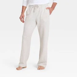 Men's Elevated Textured Knit Lounge Pants - Goodfellow & Co™ Oatmeal M