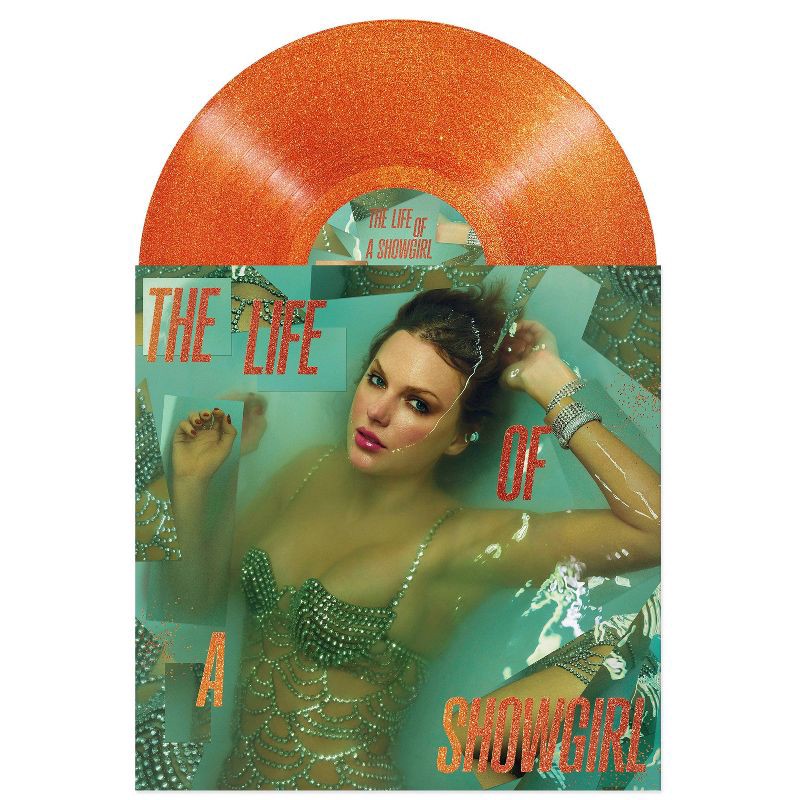 slide 1 of 3, Universal Music Group Taylor Swift - The Life of a Showgirl: Sweat And Vanilla Perfume Portofino Orange Glitter Vinyl, 1 ct