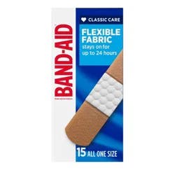 Band-Aid Brand Flexible Fabric Adhesive Bandages - Travel Size - 15ct