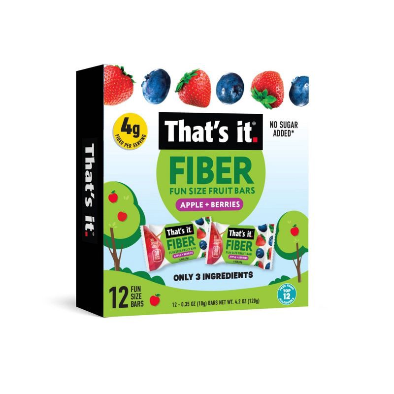 slide 1 of 4, That's it. Lil' Minis Fiber Apples & Berries Fruit Bars - 0.35oz/12ct, 0.35 oz, 12 ct