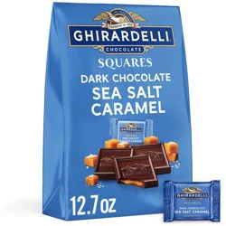 Ghirardelli Dark Square Chocolate Sea Salt Caramel - XL Bag - 12.7oz