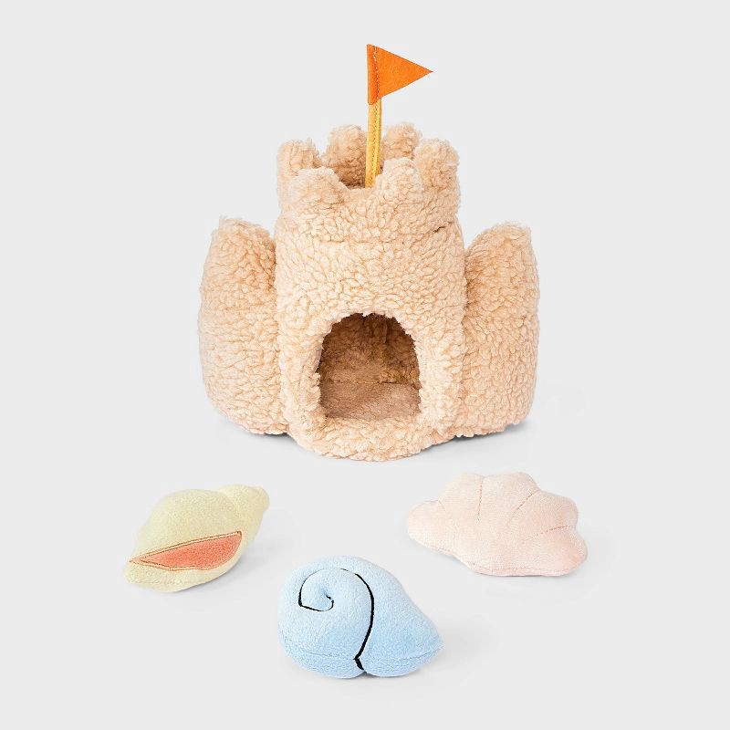 slide 1 of 2, Sand Castle Burrow Plush Dog Toy - Boots & Barkley™, 1 ct