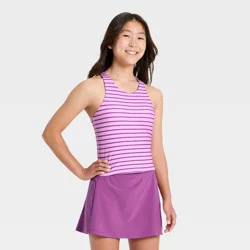 Girls' Strappy Crop Tank Top - All In Motion™ Light Violet L