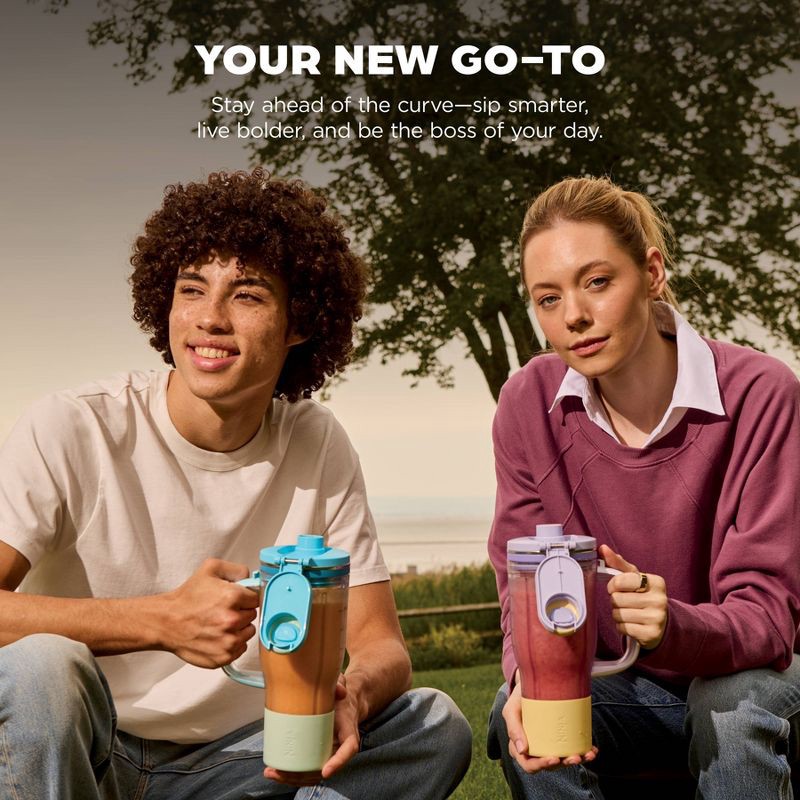 slide 8 of 11, Ninja BlendBoss Tumbler Blender with 26oz Travel Tumbler, Detachable Straw & Chug Spout Lid Lavender, 26 oz