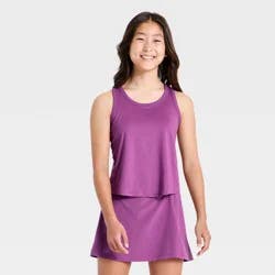 Girls' Flowy Run Active Tank Top - All In Motion™ Purple L