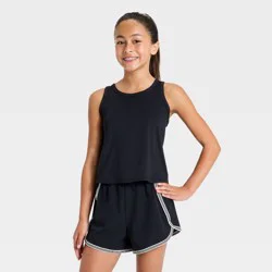 Girls' Flowy Run Active Tank Top - All In Motion™ Black S