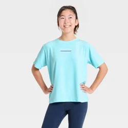 Girls' 'Pool Days' Graphic Active T-Shirt- All In Motion™ Light Blue L