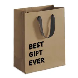 Pretty Alright Goods Small 'Best Gift Ever' Birthday Gift Bag Kraft Natural/Black