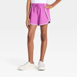 Girls' Pop Trim Active Shorts - All In Motion™ Purple L